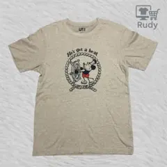ユニクロUT ミッキー Tシャツ S ベージュ ディズニー