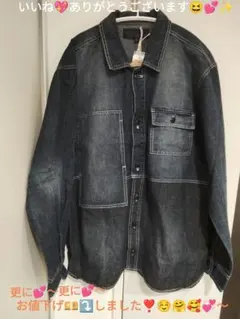 ARCADE ダークデニム パッチポケット シャツジャケットタグ付き未使用品❣️