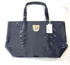 フェイラー　オールドテディ　ワッペントートバッグ　テディ　ネイビー　バッグ　新品