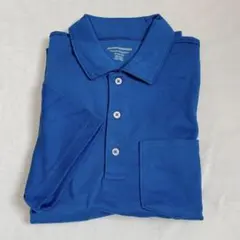 メンズ ポロシャツ 半袖ポロシャツ ポケット付き ブルー XSサイズ