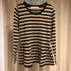 ペプラムニット 長袖