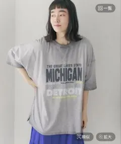 ニコアンド　フェードロゴチュニックTシャツのサムネイル