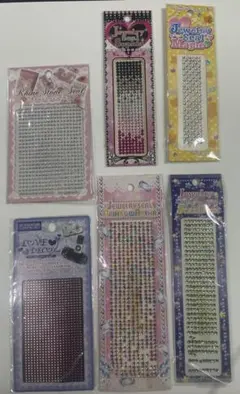 ラインストーンシール 6パックセット