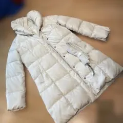 オフホワイト　ロングダウンジャケット