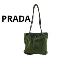 PRADA プラダ ナイロン トートバッグ 三角ロゴ グリーン 緑 オリーブ