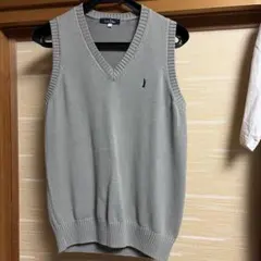 East Boy グレー Vネック スクールベスト L