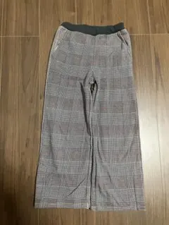 デビロック　裏起毛　チェック柄パンツ130