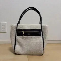 OZOC ファートートバッグ ホワイト/ブラック 中型