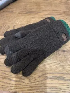 TAKEO KIKUCHI ブラウンニット手袋 タッチパネル対応