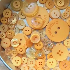パステルオレンジ★優しいオレンジ系★ボタンセット★レトロ★サイズ色々★まとめ売り