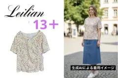 大きいサイズ レリアン 花柄 半袖 カットソー サイズ 13プラスのサムネイル