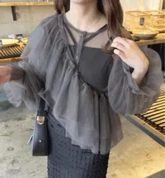 apres jourマルチウェイチュールブラウス【ZOZOTOWN限定アイテム】