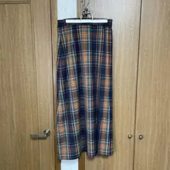 COEN チェック柄 プリーツスカート L