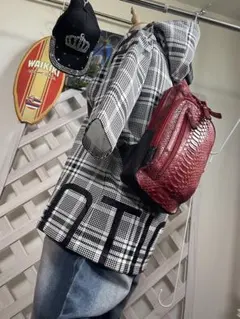 ★極美品★ ニコルクラブフォーメン★チェック柄フード付きパーカーのサムネイル
