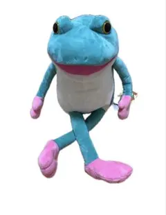 希少　おとぼけケロピョン カラフル　ぬいぐるみ カエル ターコイズ＆ピンク