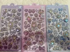 ボンボンドロップシール　マジカル　3種類 ピンク ブルー 水色 パープル