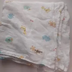 MIKI HOUSE　動物柄 おくるみ　ガーゼ素