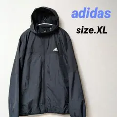 adidas ナイロンジャケット フーディー トリコット裏起毛 size.XL