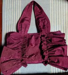 美品 HELOYSE エロイーズ ナイロンバッグ エンジ
