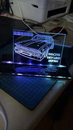 流れるアクリル LED スタンド 車 バイク チーム インテリア 