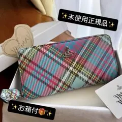 箱付/未使用 VivienneWesteoodオーブ/タータンチェック長財布