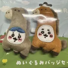 ちいかわ　うまとなる　ぬいぐるみバッジセット　ちいかわ ハチワレ
