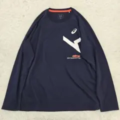 美品○アシックス　AIMドライ長袖シャツ　トレーニングウェア　L