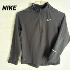 NIKE DRI-FIT ブラック ハーフジップジュニアウェア