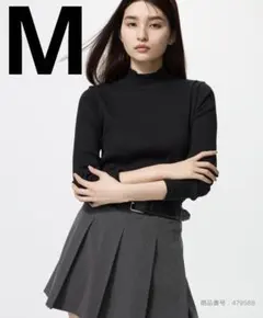 UNIQLO リブハイネックT / Mサイズ