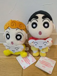 【新品】クレヨンしんちゃん カバンに付けられるぬいぐるみ 2種セットのサムネイル