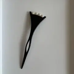 かんざし　小さめ　パール　バチ型　美品