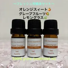 ★お試し価格★柑橘系エッセンシャルオイル 3本セット 5mlのサムネイル