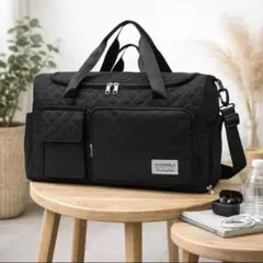 【新品】ボストンバッグ やわらか素材 ブラックのサムネイル
