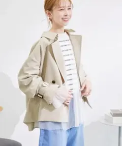 ＊新品＊ ROPÉ PICNIC ショートトレンチコート/撥水加工