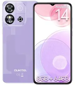 美品 Android14 OUKITEL C57Sスマホ8GB RAM 64GB