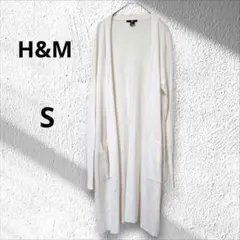 H&M/エイチアンドエム　ロングカーディガン　冷房対策　レーヨン混　羽織り
