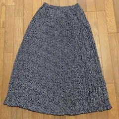 AMERICAN HOLIC 花柄黒プリーツスカートひざ下丈