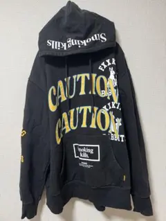 FR2 CAUTION パーカー ブラック