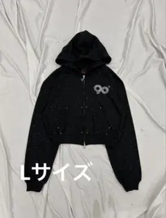 9090 パーカー チャコール ラインストーン フーディー 9090 パーカー チャコール ラインストーン フーディー - メルカリ