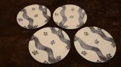 古伊万里　伊万里　染付　銘々皿　菓子皿　4客