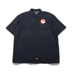 Dickies FLEX 半袖 ワークシャツ XL ブラック ポリエステル