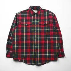 Eddie Bauer 90年代 フランネル ワークシャツ XL レッド