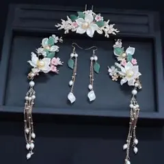 花とパールの髪飾りセット