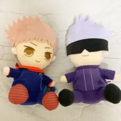 呪術廻戦きゅるまるBIGぬいぐるみ 虎杖悠仁 五条悟
