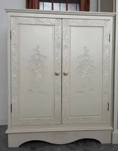 花鳥牡丹図 金彩風 サイドボード 中国家具風 キャビネット - メルカリ