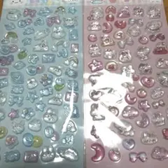 2枚セット　ボンボンドロップ風シール　立体シール