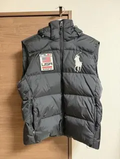 ポロ ラルフローレン ダウンベスト USAロゴ ビックポニー L