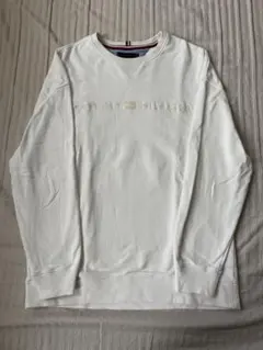 TOMMY HILFIGER ホワイト Vネック トレーナー