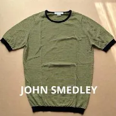 新品 ジョンスメドレー ボーダー ニットTシャツ M 定価31900 タグ付 L 新品 ジョンスメドレー ボーダー ニットTシャツ L 定価31900 タグ付 N