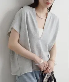 【omekashi】スウェットVプルオーバーのサムネイル